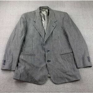 Confezioni Riserva Luciano Franzoni Sport Coat Men Wool houndstooth USA Made